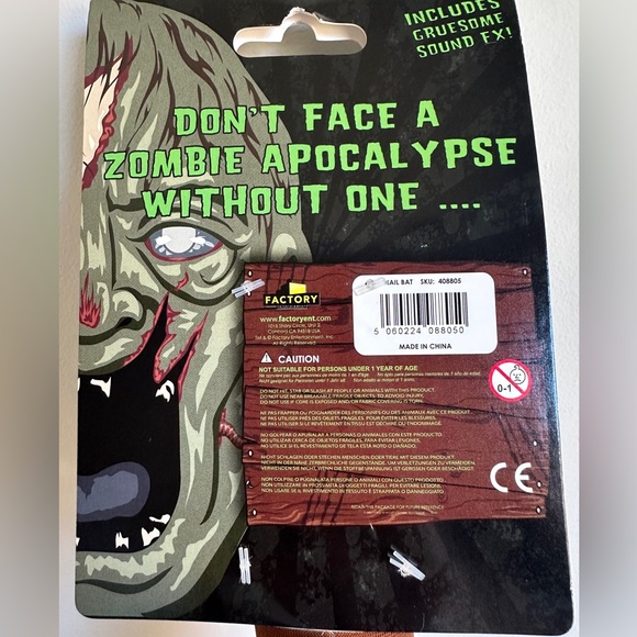 ❌SOLD❌Halloween Zombie Baseball Bat Costume Accessory Soft Sound Effects - Picture 5 of 10